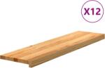 vidaXL Trepte de scara 12 buc maro deschis lemn masiv de stejar GartenMobel Dekor (3282986) Covor
