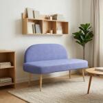 vidaXL Banca tapitata cu spatar Denim Albastru 110 x 60 x 76 cm GartenMobel Dekor (42040769)