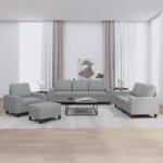 vidaXL Set de canapele, 4 piese, gri deschis, material textil GartenMobel Dekor (3201874) Canapea