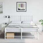 vidaXL Noptiere, 2 buc. , alb, 34, 5x39x44 cm, otel GartenMobel Dekor (841630)