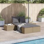vidaXL Sezlong dublu cu perne, bej, poliratan GartenMobel Dekor (368392)