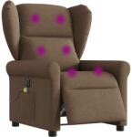 vidaXL Fotoliu electric de masaj rabatabil, maro, textil GartenMobel Dekor (3303368)