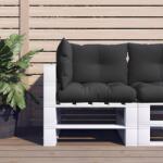 vidaXL Perne de paleti, 3 buc. , negru, material textil GartenMobel Dekor (360864)