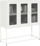 vidaXL Dulap, alb, 100, 5x39x107 cm, otel laminat la rece GartenMobel Dekor (853409) Comoda