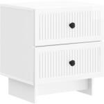 vidaXL Noptiera alb lucios cu 2 sertare, 43 x 34, 5 x 47, 5 cm, vidaXL (893843)