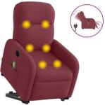 vidaXL Fotoliu de masaj electric rabatabil cu ridicare rosu vin textil GartenMobel Dekor (3303005)