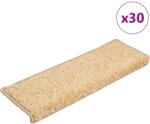 vidaXL Covorase pentru scari, 30 buc. , 65x21x4 cm, margini dreptunghiulare, crem GartenMobel Dekor (3365829) Covor