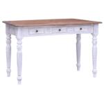 vidaXL Birou cu sertare, alb, 117x57x75 cm, lemn masiv de mahon GartenMobel Dekor (283908)