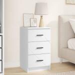 vidaXL Noptiera alba cu 3 sertare, 38x38x66 cm, din lemn compozit, pentru dormitor (883374)