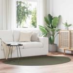 vidaXL Covor oval Huarte verde padure 140x200 cm, poliester antiderapant (4103694) Covor