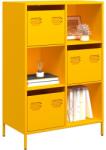 vidaXL Dulap înalt, galben mustar, 68x39x103, 5 cm, otel GartenMobel Dekor (851409) Comoda
