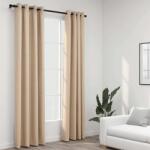 vidaXL Perdele opace, aspect panza, cu ocheti, 2 buc. , bej, 140x245 cm GartenMobel Dekor (321210)