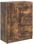 vidaXL Bufet cu sertar Stejar fumuriu 66 x 34, 5 x 87 cm Lemn prelucrat GartenMobel Dekor (895780) Comoda