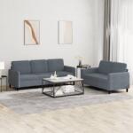 vidaXL Set canapea, 2 piese, gri închis, catifea GartenMobel Dekor (3202015) Canapea