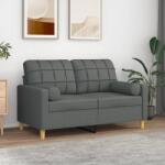 vidaXL Perne decorative, 2 buc. , gri închis, Ø15x50 cm, textil GartenMobel Dekor (349502)