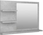 vidaXL Oglinda de baie, gri beton, 60x10, 5x45 cm, PAL GartenMobel Dekor (805010)