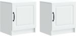 vidaXL Set 2 noptiere albe din lemn prelucrat, 43 x 34, 5 x 47 cm (895716)