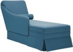 vidaXL Sezlong cu suport si cotiera dreapta catifea albastra GartenMobel Dekor (4009781)