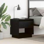 vidaXL Noptiera cu sertar Stejar Negru 45 x 34 x 44 cm Lemn compozit GartenMobel Dekor (863337)