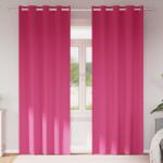vidaXL Perdele Opaque cu Inel 2 pcs Roz Aprins 245 x 140 cm Poliester GartenMobel Dekor (4107406)