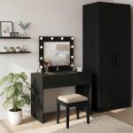 vidaXL Masa de Machiaj cu sertar Negru 83 x 40 x 70 cm Lemn compozit GartenMobel Dekor (865227)