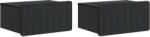 vidaXL Set 2 noptiere suspendate negre cu sertare, 49 x 34, 5 x 24 cm (898278)