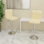 vidaXL Scaune de bar, 2 buc. , crem, material textil GartenMobel Dekor (334241)