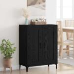vidaXL Bufet Stejar Negru 69, 5 x 34 x 90 cm Lemn compozit GartenMobel Dekor (886239) Comoda