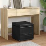 vidaXL Taburet Negru Piele ecologica si lemn stratificat GartenMobel Dekor (876756)