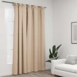 vidaXL Draperie opaca, aspect de in, bej, 290 x 245 cm, cu carlige GartenMobel Dekor (321215)