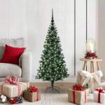 vidaXL Pom de Craciun artificial pre-iluminat cu 150 LED Verde 120 cm GartenMobel Dekor (3396737)