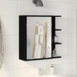 vidaXL Dulap cu oglinda pentru baie Stejar Negru 62, 5 x 20, 5 x 64 cm GartenMobel Dekor (862523)