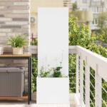 vidaXL Ghiveci de Gradina cu Panou Decorativ Alb 50 x 140 cm GartenMobel Dekor (876442)