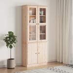 vidaXL Vitrine din sticla „ALTA 77x35x186, 5 cm, lemn masiv de pin GartenMobel Dekor (353949) Comoda