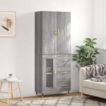 vidaXL Dulap înalt, gri sonoma, 69, 5x34x180 cm, lemn compozit GartenMobel Dekor (3195945) Comoda