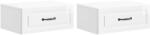 vidaXL Set 2 noptiere suspendate cu sertar, alb foarte lucios, 49x34, 5x20 cm (899304)
