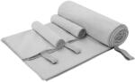 vidaXL Set de Prosoape Sport 3 pcs Gri Poliester si poliamida GartenMobel Dekor (42011501) Prosop