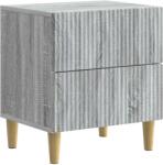 vidaXL Noptiera gri Sonoma cu 2 sertare, 43 x 34, 5 x 48 cm, lemn prelucrat (894537)