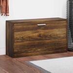 vidaXL Banca pentru pantofi stejar fumuriu 80x24x45 cm lemn prelucrat GartenMobel Dekor (342644) Pantofar