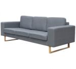 vidaXL Canapea cu 3 locuri, gri deschis, material textil GartenMobel Dekor (243185) Canapea