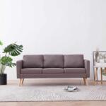 vidaXL Canapea cu 3 locuri, gri taupe, material textil GartenMobel Dekor (281366) Canapea