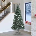 vidaXL Brad artificial pre-luminat cu set de bile Verde 240 cm PET GartenMobel Dekor (3396193)