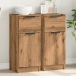 vidaXL Dulapuri, 2 buc. , stejar artizanal, 30x30x70 cm, lemn compozit GartenMobel Dekor (856954) Comoda