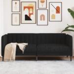 vidaXL Canapea, 2 locuri, negru, material textil GartenMobel Dekor (372606) Canapea
