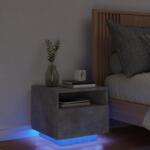 vidaXL Noptiera cu lumini LED, gri beton, 40x39x37 cm GartenMobel Dekor (836804)