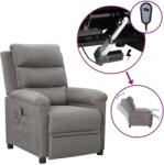 vidaXL Fotoliu rabatabil electric, gri deschis, textil GartenMobel Dekor (3098963)