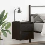 vidaXL Noptiere de perete 2 buc Stejar negru 38x34x40 cm GartenMobel Dekor (861250)