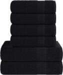 vidaXL Set prosoape 8 buc Negru 360 g/m2 100% bumbac GartenMobel Dekor (137090) Prosop