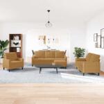 vidaXL Set de canapele cu perne, 4 piese, maro, catifea GartenMobel Dekor (3278368) Canapea
