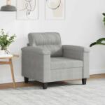 vidaXL Fotoliu canapea, gri deschis, 60 cm, textil microfibra GartenMobel Dekor (359550) Canapea